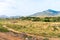 View of the Indian rural landscape, Puttaparthi, Andhra Pradesh, India. Copy space for text.