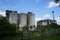 View of the industrial ruins of an outdated limestone mining and processing plant. Rüdersdorf bei Berlin, Germany