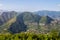 View of the inland of Genoa with Fort Monteratti Ratti on the background, Italy