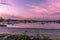 The view inland at Paradise Point, Queensland at sunrise