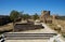 The view of inner courtyard of the Mertola Castle. Mertola. Port