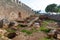 View of the inner, seaward, castle part of Alanya castle in Alanya, Antalya, Turkey on April 3, 2021.