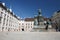 View on the inner yard of Hofburg Palace, Vienna, Austria. Monument of Kaiser Franz in the middle of the square