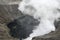 View inside the active volcano crater at Mt. Bromo, Tengger Semeru National Park, East Java