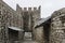 View an inside of fence and entrance in the Tsarevets Fortress