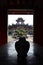 View from inside the main gate of the Assembly Hall Of Fujian Chinese Temple in Hoi An