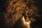 View inside a natural underground cave in the city of Sintra in Portugal