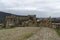 View from the inside outwards of main entrance of Tsarevets, medieval stronghold located on a hill with the same name