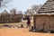 A view inside a traditional Himba tribe village in Namibia