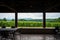 View from Inside Winery Pavillion in Blue Ridge Mountains