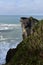 A view of an interesting coastal cliff in the Pancake Rocks area of New Zealand