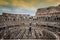 View of the interior of the Colosseum in Rome, Italy