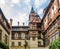 View of the interior courtyard at the Peles Castle