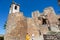 View at interior fortress on medieval village of Figueira de Castelo Rodrigo and medieval buildings