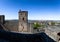 View at the interior fortress and tower at Castle of BraganÃ§a, an iconic monument building at the BraganÃ§a city, portuguese