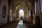 A view of the interior and nave of Crowland Abbey, Lincolnshire, United Kingdom - 27th April 2013