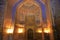 View of the interior of the Tilla Kari mosque in Samarkand, Uzbekistan