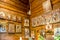 View at the Interior of Wooden Church of Saint Luke in Trocany - Slovakia