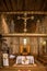 View at the Interior of  Wooden Church of St. Francis of Assisi in Hervartov - Slovakia