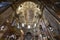 View of the internal elliptical dome of the Sanctuary of Consolata in Turin (Torino), Piedmont,