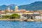 View of Intra-Verbania from lake Maggiore, Italy