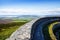 View on Irish landscape of counte Donegal, Northern Ireland from fort Grianan of Aileach