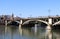 View of the Isabel II Bridge popularly called Puente de Triana in Seville, Spain.