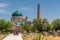 View of the Islam Khoja Minaret in Khiva, Uzbekistan