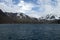 View of island and abandoned whaling station from water