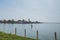 View of island of Burano from island of Mazzorbo, Venice, Italy