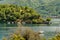 View of Island Comacina, surrounded by Lake Como, Italy