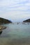 View on the island of Figaroli from the beach of Cala moresca, Golfo Aranci, in Sardinia.