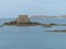 View of the island of the Fort National from Saint Malo in Brittany in France.