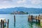 View of the island Isola San Giulio at the Lake Orta