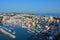 View of the island of Procida in Italy, with its colorful houses.