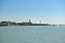 View on islands of Burano and Mazzorbo in Venetian Lagoon close to Venice city