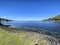 A view of the Isle of Arran in Scotland on a sunny day