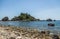 View of Isola Bella island and beach - Taormina, Sicily, Italy