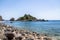 View of Isola Bella island and beach - Taormina, Sicily, Italy