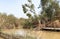 View from the Israeli side of the Jordanian part of the Holy Jordan River at the Christian site Qasr el Yahud in southern Israel,