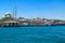 View of Istanbul city mosque on Bosphorus coast, Turkey