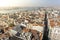 View of Istanbul from the height of the Galata Tower. The architecture of the historic old part of Istanbul