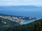 View of the Istrian forest, the coastal tourist resort Rabac and the island of Cres - Labin, Croatia / Pogled na istarsku sumu