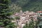 View of Italian Scanno old town in province of L`Aquila the Abruzzo