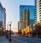 View of Ivan Allen Junior Boulevard NW at sunset, Atlanta