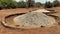 View of the Ivory Burning Site (elephant tusks) in Nairobi National Park Kenya Africa.