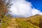 View of Jacob`s ladder in  Peak district, an upland area in England at the southern end of the Pennines