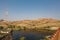 View from Jaswant Thada at the hills, pond and telecom tower, Jodhpur, Rajasthan, India