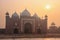 View of Jawab at sunrise in Taj Mahal complex, Agra, Uttar Pradesh, India