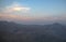 View from Jebael Jais mountain of Ras Al Khaimah emirate. United Arab Emirates